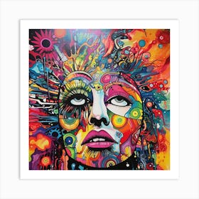 Psychedelic Woman 4 Art Print