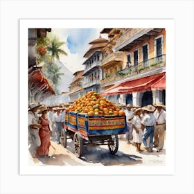 Colombian Festivities Watercolor Trending On Artstation Sharp Focus Studio Photo Intricate Deta (14) Art Print