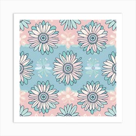 Daisy Pattern Art Print