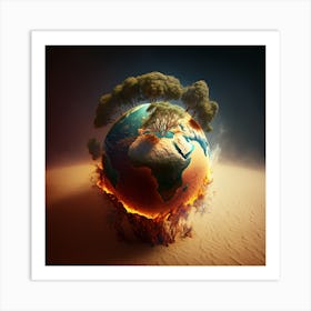 Earth On Fire Art Print