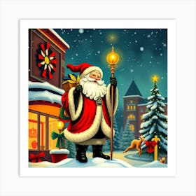 Christmas Santa Art Print