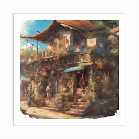 Village ( Bohemian Design ) Art Print