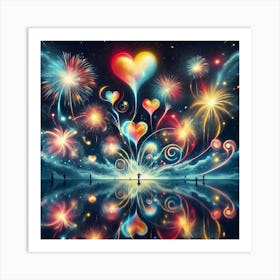 Fireworks In The Sky 2 Art Print