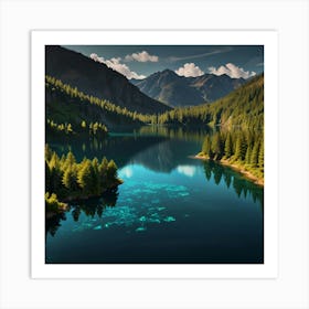 Lake In The Mountains 1 Art Print