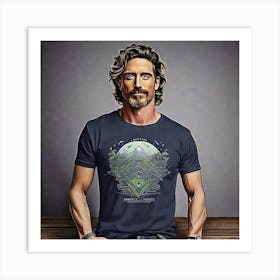 Man In T-Shirt Art Print