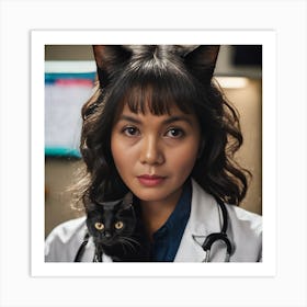 Doctor Cat Art Print