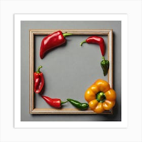 Peppers In A Frame 24 Art Print