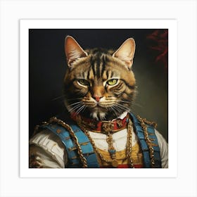  Cat Mr. T Art Print 0 Art Print