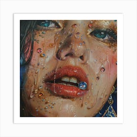 'The Girl With The Blue Eyes' Art Print