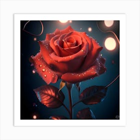 Realistic Best Quality Masterpiece13 Red Art Print