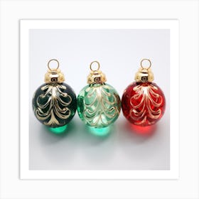 Christmas Ornaments Art Print