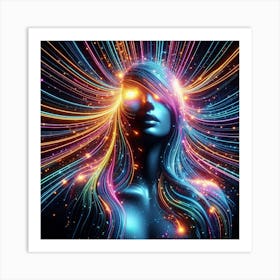 Psychedelic Woman Art Print