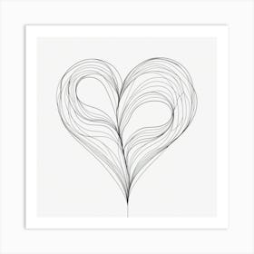 Heart Shaped Drawing, Transparent Png Download Art Print