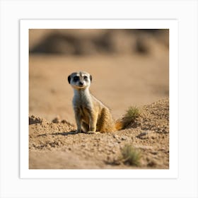 Meerkat - Meerkat Stock Videos & Royalty-Free Footage 1 Art Print