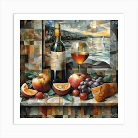 Wine And Fruit Art Print