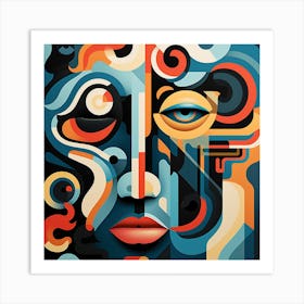 Abstract Woman Portrait 2 Art Print