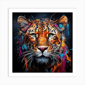 Grafitti Cheetah Art Print