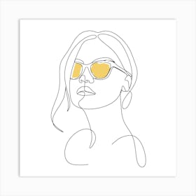 Woman In Sunglasses 1 Art Print