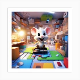 Mouse In A Room 1 Art Print