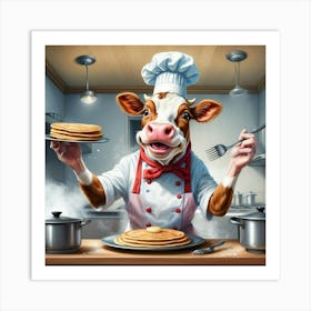 Chef Cow 19 Art Print