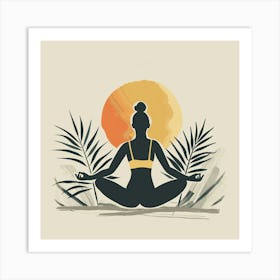 A Yoga Session Minimal Illustration 1718673713 4 Art Print