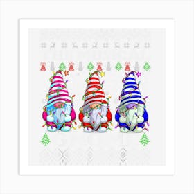 The Musical Gnome Matching Family Christmas Pajamas Costume Art Print