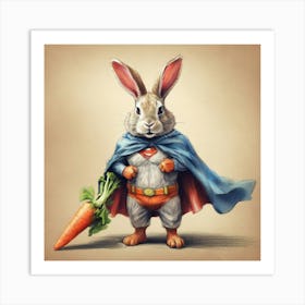 Super Bunny Art Print