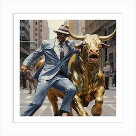 Bulls And Bears Art Print