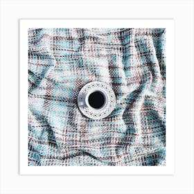 Cup Of Coffee On A Blanket Art Print