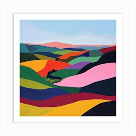 Colourful Abstract Exmoor National Park England 3 Art Print