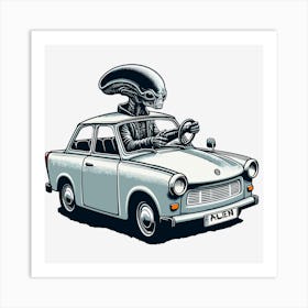 Alien Car Art Print