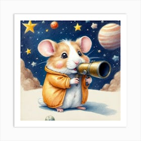 Hamster In Space 5 Art Print