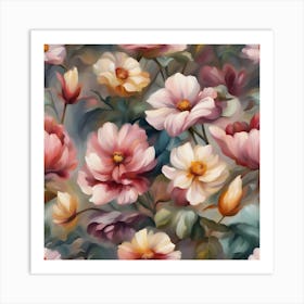 Floral Wallpaper Art Print