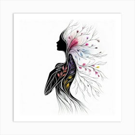 A woman’s silhouette 7 Art Print