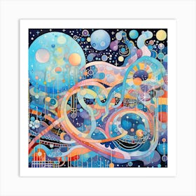 Space Swirls Art Print