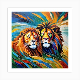 Lions 1 Art Print