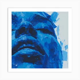 Blue Face Ecstasy Art Print