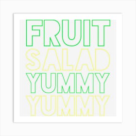 Fruit Salad Yummy Neon Art Print