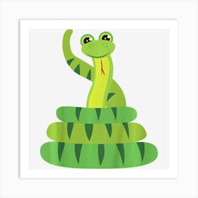 Kids Funny Boa Constrictor Python Reptile Snake Boys Girls Art Print