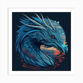 Blue Dragon Art Print