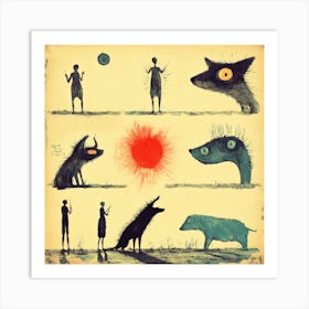 Some Of The Dogs VII Art Print