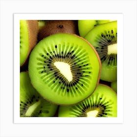 Sliced Kiwi Art Print