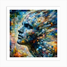 Abstract Of A Woman'S Head Art Print