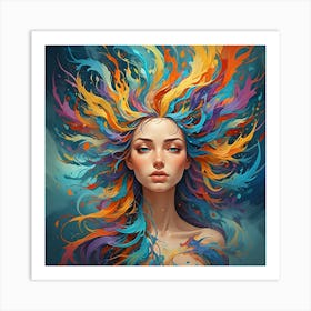 Emotional Spectrum Portrait Art Print