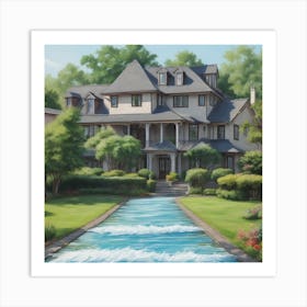 House By The Water Art Print