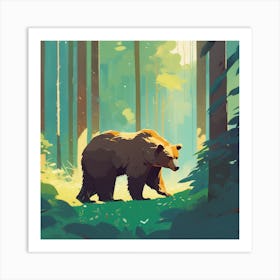 Bear In The Forest 17 Art Print