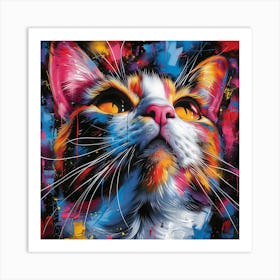 Cat Painting Art Print