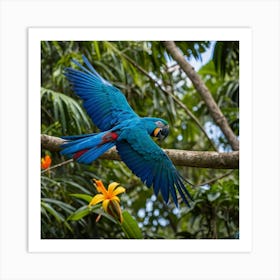 Blue Arara in Amazon Art Print