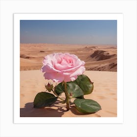 A rose in the desert Art Print