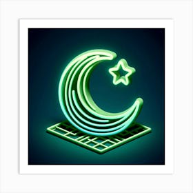Islamic Crescent And Star Art Print